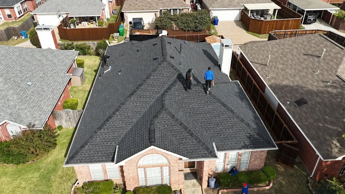 Slate & Tile Roof Repair work in progress on a Palmdale property
